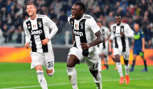 Teen Moise Kean scores twice as the Champions go 19 points clear