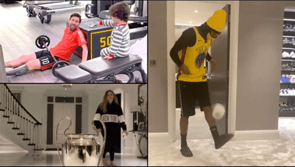 Footballers take the Stay at Home Challenge