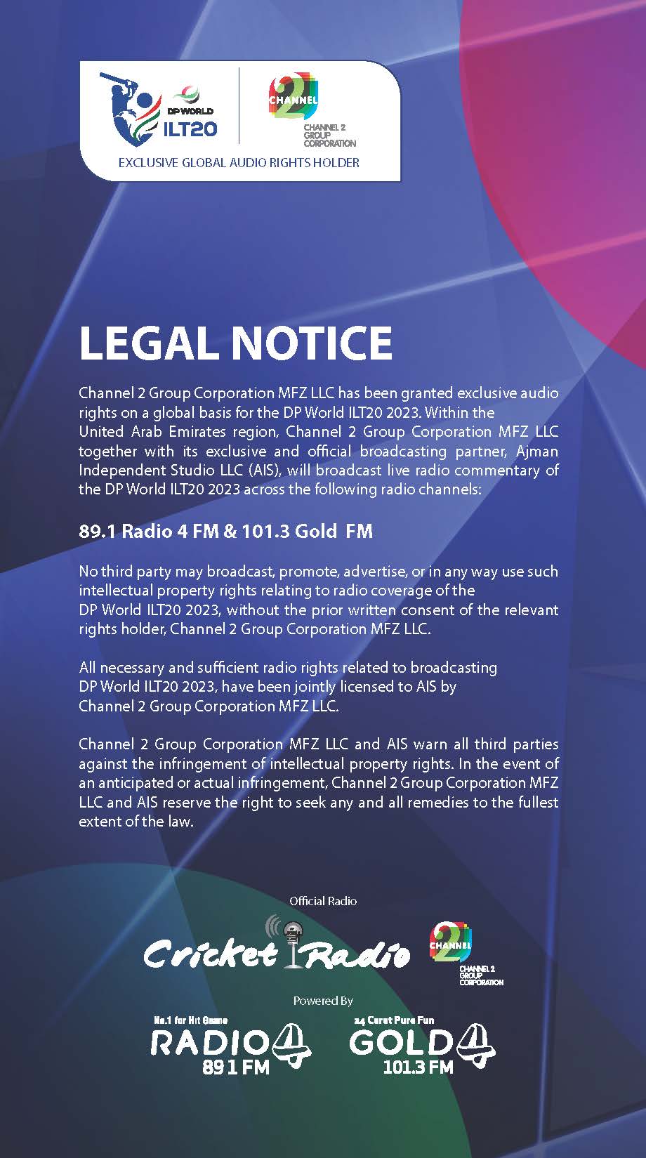 LEGAL NOTICE