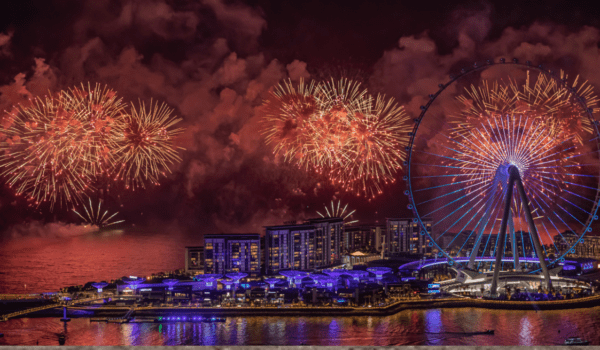 Fireworks in the UAE in Jan 2024