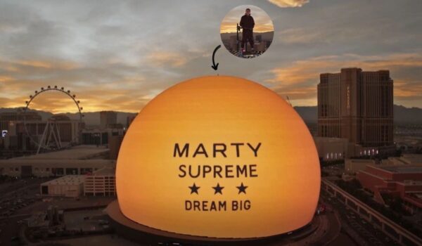 Timothée Chalamet Makes History Atop Las Vegas Sphere to Promote Marty Supreme