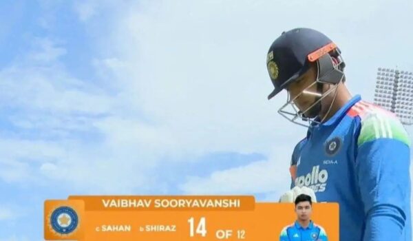 Disappointing India A debut for Vaibhav Sooryavanshi as he falls for 14 against Sri Lanka